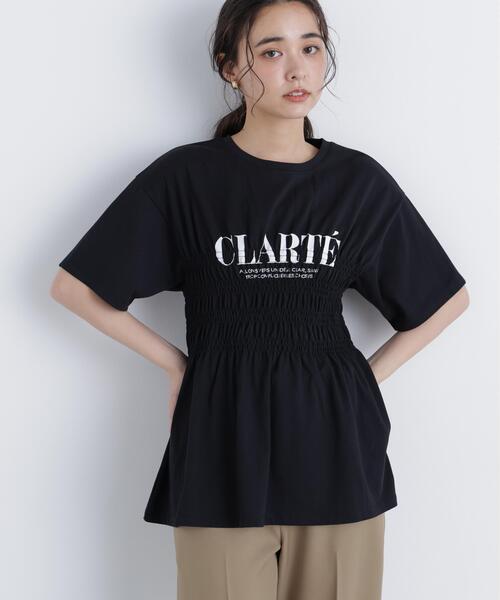 N.(N. Natural Beauty Basic)(エヌエヌナチュラルビューティーベーシック)の「シャーリングペプラムカットソー(Tシャツ/カットソー・レディース・ブラック/ベージュ/オフホワイト・フリ-)」の5枚目の写真