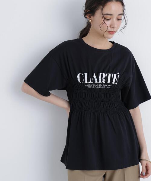 N.(N. Natural Beauty Basic)(エヌエヌナチュラルビューティーベーシック)の「シャーリングペプラムカットソー(Tシャツ/カットソー・レディース・ブラック/ベージュ/オフホワイト・フリ-)」の7枚目の写真