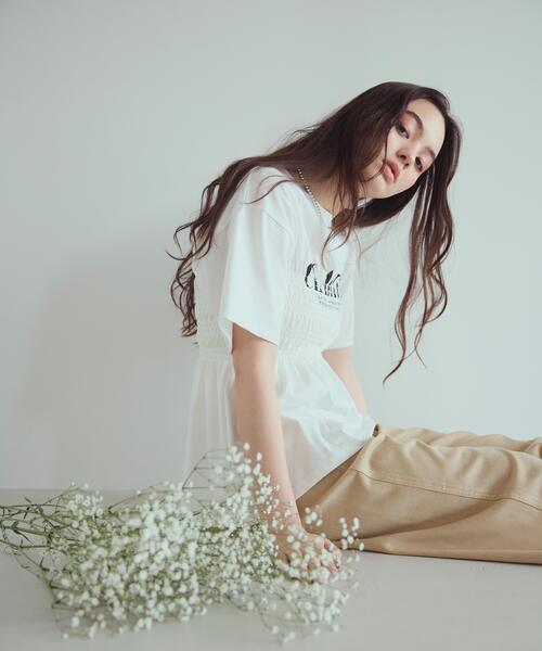 N.(N. Natural Beauty Basic)(エヌエヌナチュラルビューティーベーシック)の「シャーリングペプラムカットソー(Tシャツ/カットソー・レディース・ブラック/ベージュ/オフホワイト・フリ-)」の13枚目の写真