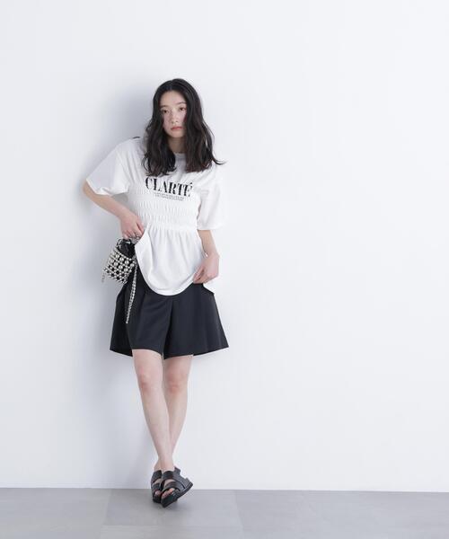 N.(N. Natural Beauty Basic)(エヌエヌナチュラルビューティーベーシック)の「シャーリングペプラムカットソー(Tシャツ/カットソー・レディース・ブラック/ベージュ/オフホワイト・フリ-)」の17枚目の写真