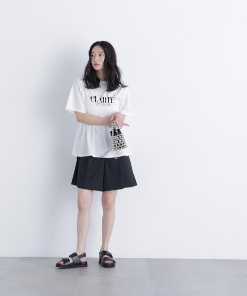 N.(N. Natural Beauty Basic)(エヌエヌナチュラルビューティーベーシック)の「シャーリングペプラムカットソー(Tシャツ/カットソー・レディース・ブラック/ベージュ/オフホワイト・フリ-)」の19枚目の写真