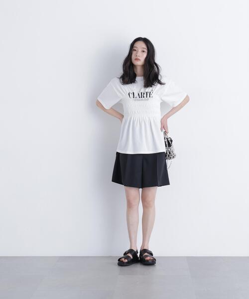 N.(N. Natural Beauty Basic)(エヌエヌナチュラルビューティーベーシック)の「シャーリングペプラムカットソー(Tシャツ/カットソー・レディース・ブラック/ベージュ/オフホワイト・フリ-)」の21枚目の写真