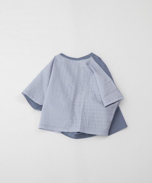 nop de nod(ノップドゥノッド)の「Cloche misc布帛Tシャツ(Tシャツ/カットソー・レディース・ライトブルー/ブラック/オフホワイト/キャメル・3)」の12枚目の写真