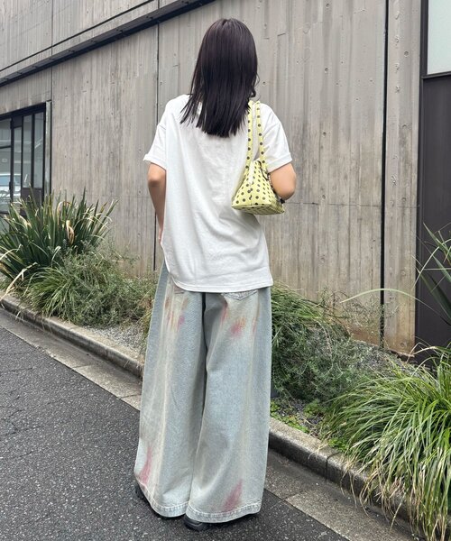 CIAOPANIC(チャオパニック)の「スプレー加工ダメージワイドデニムパンツ(その他パンツ・レディース・サックスブルー/ブルー・MEDIUM/SMALL)」の21枚目の写真