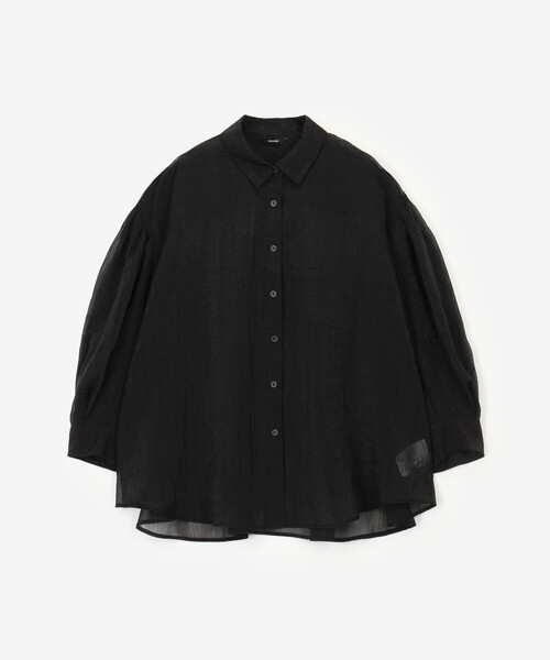 Bshop(ビショップ)の「eunoia| 長袖 シアーシャツ WOMEN(シャツ/ブラウス・レディース・ホワイト/ブラック・ONE)」の9枚目の写真