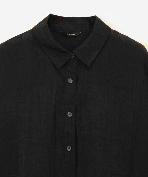 Bshop(ビショップ)の「eunoia| 長袖 シアーシャツ WOMEN(シャツ/ブラウス・レディース・ホワイト/ブラック・ONE)」の7枚目の写真