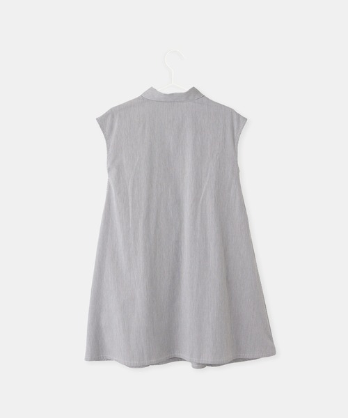 ROPE' PICNIC（ロペピクニック）の「【KIDS/キッズ】コードレーンシャツワンピース（シャツワンピース・キッズ・サックスブルー/ブラック系その他・150/140/130/120）」の4枚目の写真