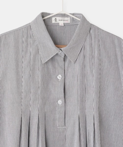 ROPE' PICNIC（ロペピクニック）の「【KIDS/キッズ】コードレーンシャツワンピース（シャツワンピース・キッズ・サックスブルー/ブラック系その他・150/140/130/120）」の5枚目の写真