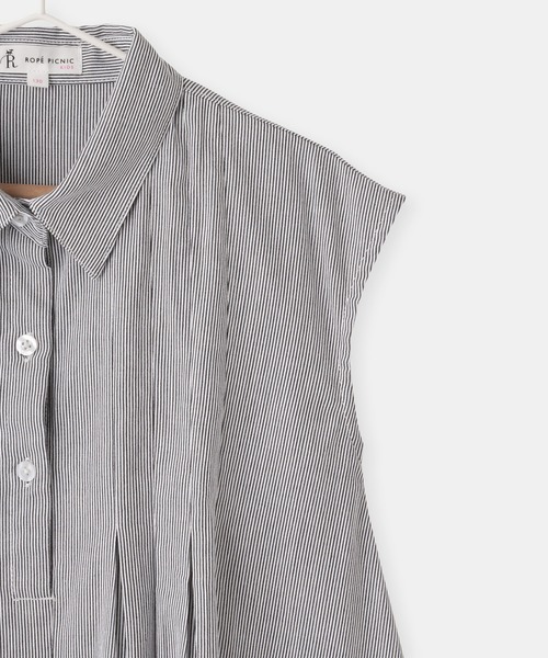 ROPE' PICNIC（ロペピクニック）の「【KIDS/キッズ】コードレーンシャツワンピース（シャツワンピース・キッズ・サックスブルー/ブラック系その他・150/140/130/120）」の6枚目の写真