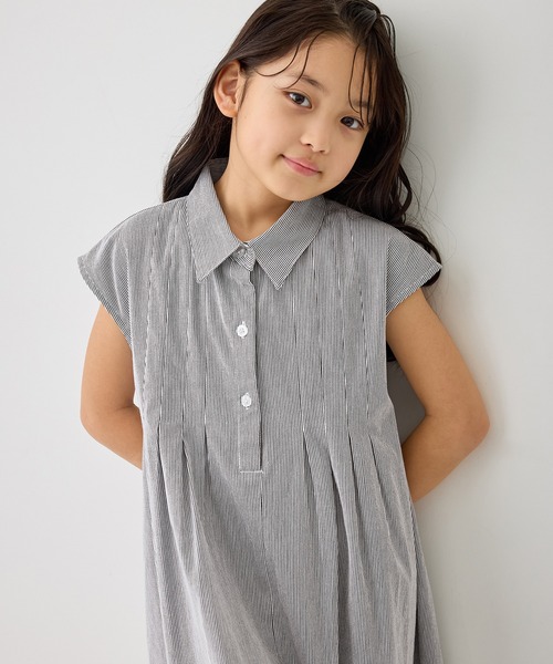 ROPE' PICNIC（ロペピクニック）の「【KIDS/キッズ】コードレーンシャツワンピース（シャツワンピース・キッズ・サックスブルー/ブラック系その他・150/140/130/120）」の19枚目の写真