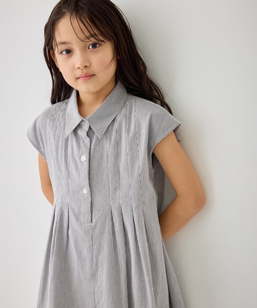 ROPE' PICNIC（ロペピクニック）の「【KIDS/キッズ】コードレーンシャツワンピース（シャツワンピース・キッズ・サックスブルー/ブラック系その他・150/140/130/120）」の20枚目の写真