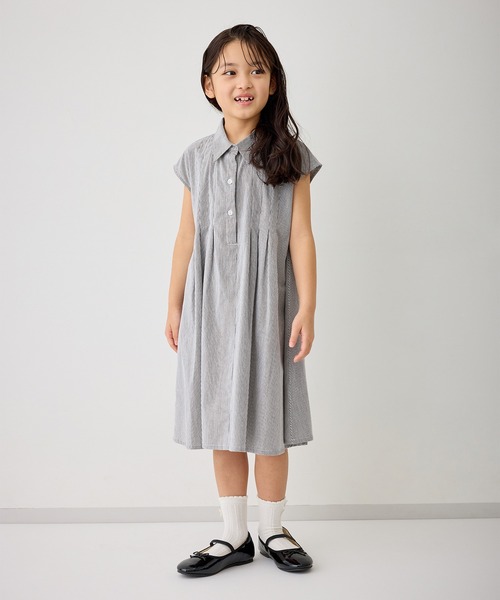 ROPE' PICNIC（ロペピクニック）の「【KIDS/キッズ】コードレーンシャツワンピース（シャツワンピース・キッズ・サックスブルー/ブラック系その他・150/140/130/120）」の21枚目の写真