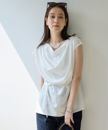 【Noka/WEB限定】ドレープノースリブラウス
