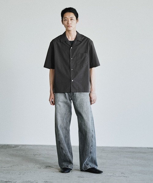 WYM LIDNM（ウィム バイ リドム）の「MICRO SPAN CROPPED H/S SHIRT（シャツ/ブラウス・メンズ・サックスブルー/オフホワイト/チャコール/ストライプ・S/M/L）」の13枚目の写真