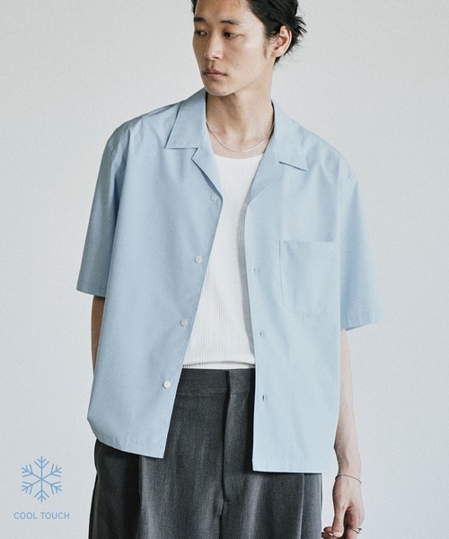 WYM LIDNM（ウィム バイ リドム）の「MICRO SPAN CROPPED H/S SHIRT（シャツ/ブラウス・メンズ・サックスブルー/オフホワイト/チャコール/ストライプ・S/M/L）」の12枚目の写真
