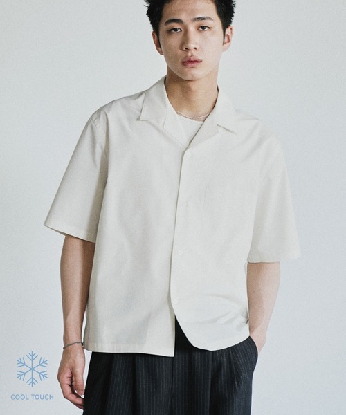 WYM LIDNM（ウィム バイ リドム）の「MICRO SPAN CROPPED H/S SHIRT（シャツ/ブラウス・メンズ・サックスブルー/オフホワイト/チャコール/ストライプ・S/M/L）」の5枚目の写真