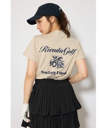 RIENDA GOLF】プリーツコンビロゴパフスリーブワンピース（ワンピース