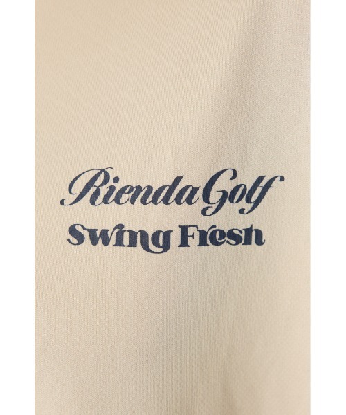 RIENDA GOLF（リエンダゴルフ）の「【RIENDA GOLF 一部店舗・WEB限定】ユニセックスモックネックTシャツ（Tシャツ/カットソー・レディース・ライトブルー/ダークグレー/ベージュ・MEDIUM/SMALL）」の4枚目の写真