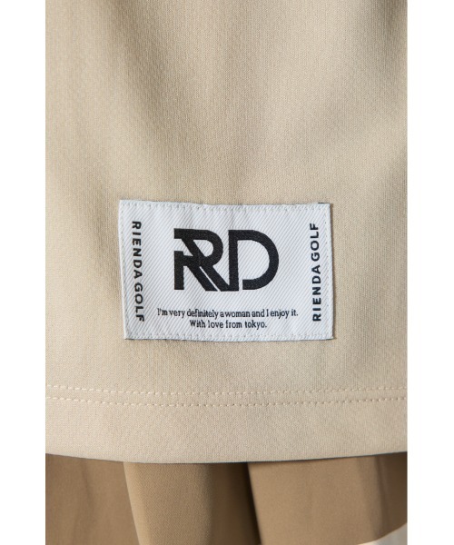 RIENDA GOLF（リエンダゴルフ）の「【RIENDA GOLF 一部店舗・WEB限定】ユニセックスモックネックTシャツ（Tシャツ/カットソー・レディース・ライトブルー/ダークグレー/ベージュ・MEDIUM/SMALL）」の7枚目の写真