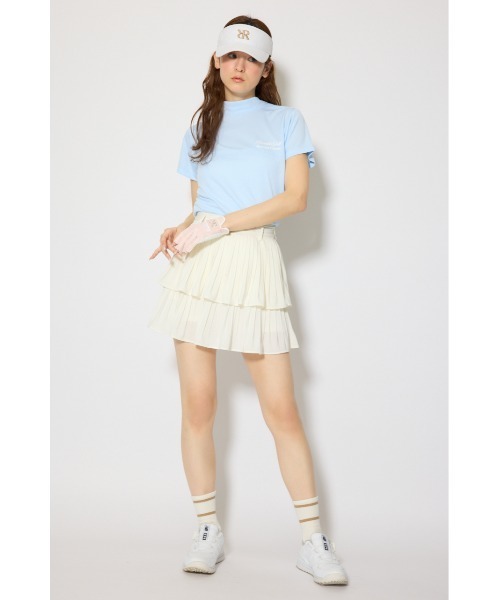 RIENDA GOLF（リエンダゴルフ）の「【RIENDA GOLF 一部店舗・WEB限定】ユニセックスモックネックTシャツ（Tシャツ/カットソー・レディース・ライトブルー/ダークグレー/ベージュ・MEDIUM/SMALL）」の8枚目の写真