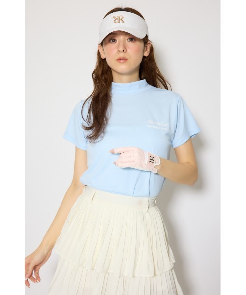 RIENDA GOLF（リエンダゴルフ）の「【RIENDA GOLF 一部店舗・WEB限定】ユニセックスモックネックTシャツ（Tシャツ/カットソー・レディース・ライトブルー/ダークグレー/ベージュ・MEDIUM/SMALL）」の10枚目の写真