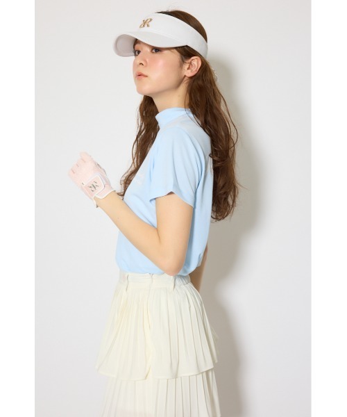 RIENDA GOLF（リエンダゴルフ）の「【RIENDA GOLF 一部店舗・WEB限定】ユニセックスモックネックTシャツ（Tシャツ/カットソー・レディース・ライトブルー/ダークグレー/ベージュ・MEDIUM/SMALL）」の11枚目の写真