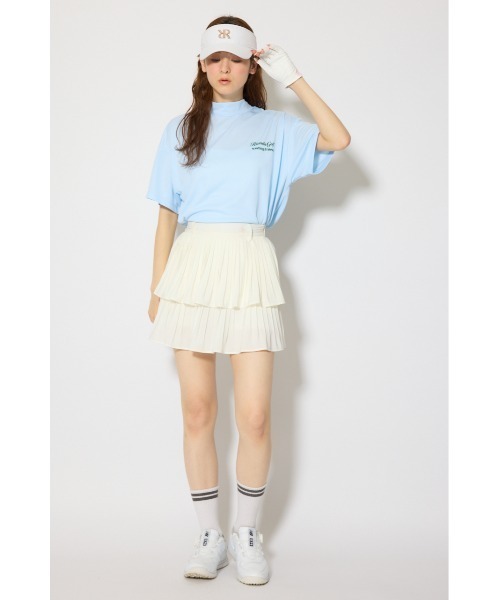 RIENDA GOLF（リエンダゴルフ）の「【RIENDA GOLF 一部店舗・WEB限定】ユニセックスモックネックTシャツ（Tシャツ/カットソー・レディース・ライトブルー/ダークグレー/ベージュ・MEDIUM/SMALL）」の14枚目の写真