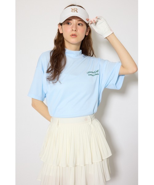 RIENDA GOLF（リエンダゴルフ）の「【RIENDA GOLF 一部店舗・WEB限定】ユニセックスモックネックTシャツ（Tシャツ/カットソー・レディース・ライトブルー/ダークグレー/ベージュ・MEDIUM/SMALL）」の16枚目の写真