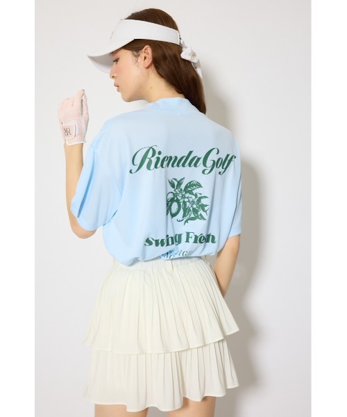RIENDA GOLF（リエンダゴルフ）の「【RIENDA GOLF 一部店舗・WEB限定】ユニセックスモックネックTシャツ（Tシャツ/カットソー・レディース・ライトブルー/ダークグレー/ベージュ・MEDIUM/SMALL）」の18枚目の写真