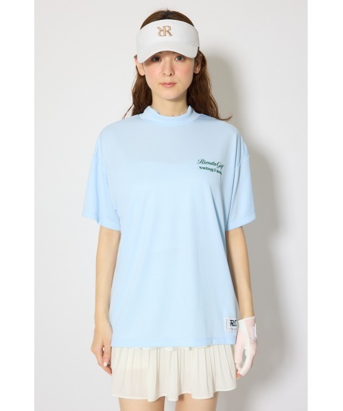 RIENDA GOLF（リエンダゴルフ）の「【RIENDA GOLF 一部店舗・WEB限定】ユニセックスモックネックTシャツ（Tシャツ/カットソー・レディース・ライトブルー/ダークグレー/ベージュ・MEDIUM/SMALL）」の20枚目の写真