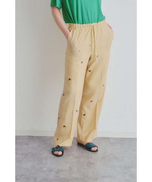 Muel Chic（ミュエルシック）の「Lily embroidery sheer pants  リリーエンブロイダリーパンツ（その他パンツ・レディース・ブラック/ブラウン/ベージュ系その他・MEDIUM/SMALL）」の3枚目の写真