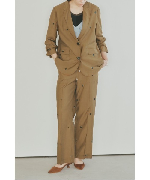 Muel Chic（ミュエルシック）の「Lily embroidery sheer pants  リリーエンブロイダリーパンツ（その他パンツ・レディース・ブラック/ブラウン/ベージュ系その他・MEDIUM/SMALL）」の18枚目の写真