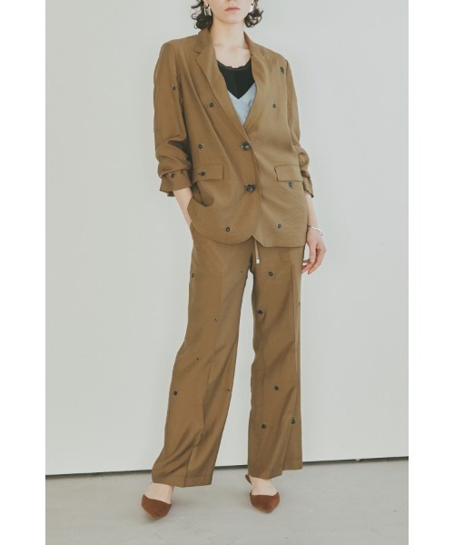 Muel Chic（ミュエルシック）の「Lily embroidery sheer pants  リリーエンブロイダリーパンツ（その他パンツ・レディース・ブラック/ブラウン/ベージュ系その他・MEDIUM/SMALL）」の19枚目の写真