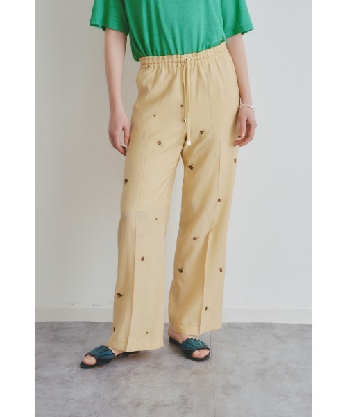 Muel Chic（ミュエルシック）の「Lily embroidery sheer pants  リリーエンブロイダリーパンツ（その他パンツ・レディース・ブラック/ブラウン/ベージュ系その他・MEDIUM/SMALL）」の22枚目の写真
