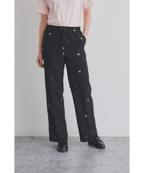Muel Chic（ミュエルシック）の「Lily embroidery sheer pants  リリーエンブロイダリーパンツ（その他パンツ・レディース・ブラック/ブラウン/ベージュ系その他・MEDIUM/SMALL）」の10枚目の写真
