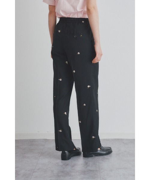 Muel Chic（ミュエルシック）の「Lily embroidery sheer pants  リリーエンブロイダリーパンツ（その他パンツ・レディース・ブラック/ブラウン/ベージュ系その他・MEDIUM/SMALL）」の9枚目の写真