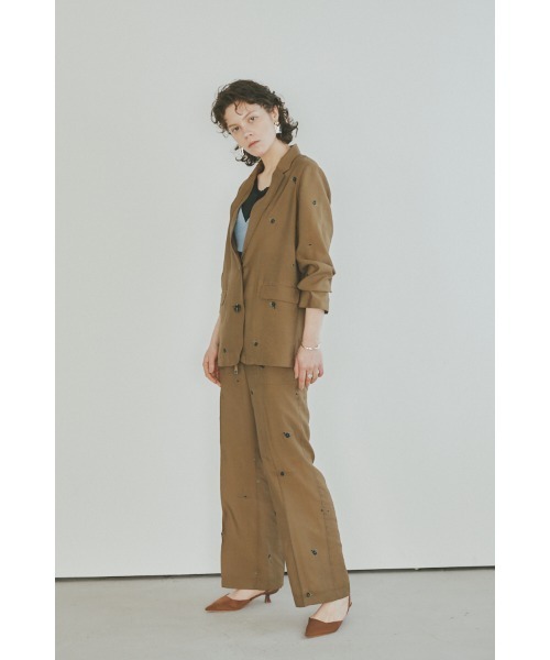 Muel Chic（ミュエルシック）の「Lily embroidery sheer pants  リリーエンブロイダリーパンツ（その他パンツ・レディース・ブラック/ブラウン/ベージュ系その他・MEDIUM/SMALL）」の20枚目の写真