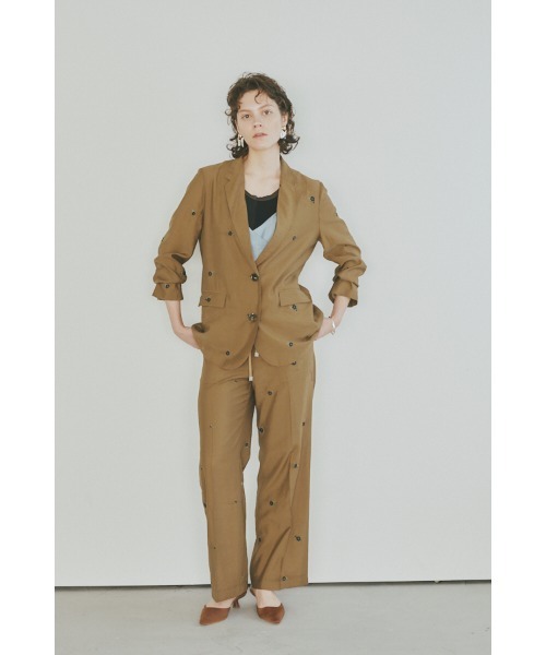 Muel Chic（ミュエルシック）の「Lily embroidery sheer pants  リリーエンブロイダリーパンツ（その他パンツ・レディース・ブラック/ブラウン/ベージュ系その他・MEDIUM/SMALL）」の21枚目の写真