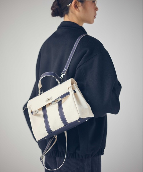 SEA(シー)の「GG 2way バッグ S(ハンドバッグ・レディース・レッド/ネイビー・ONE SIZE)」の3枚目の写真