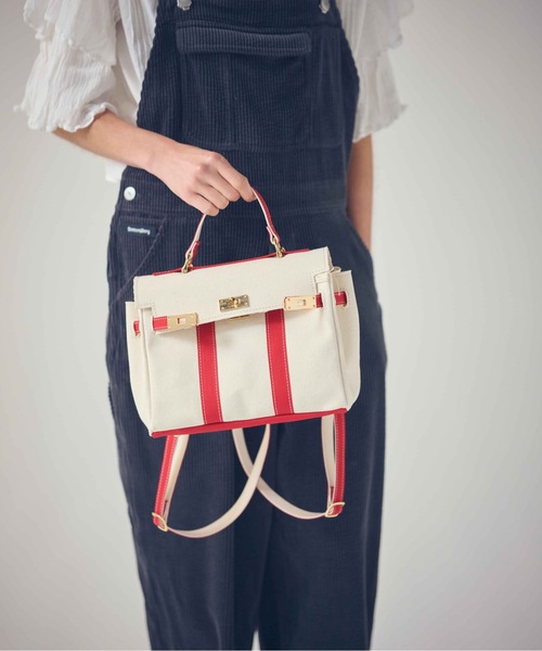 SEA(シー)の「GG 2way バッグ S(ハンドバッグ・レディース・レッド/ネイビー・ONE SIZE)」の4枚目の写真