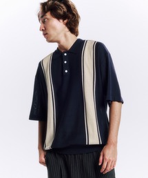 8SM8 LEYTON HOUSE ボーダー柄　90'sポロシャツ　M 古着 MSG（エムエスジー）の「レトロボーダー ポロシャツ（ポロシャツ