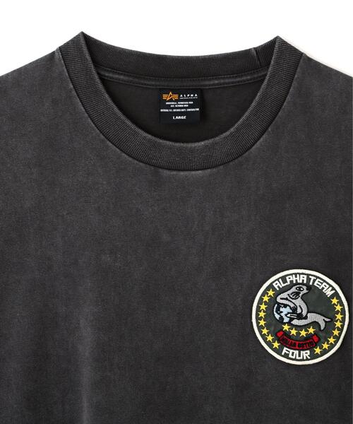 Alpha Industries（アルファインダストリーズ）の「【日本限定】Alpha Industries/アルファ インダストリーズ/MILITARY EMBLEM PATCH T‐SHIRT/ミリタリー エンブレム パッチ Tシャツ（Tシャツ/カットソー・メンズ・ホワイト系2/チャコール/ネイビー・XL/S/2XL/L/M）」の13枚目の写真