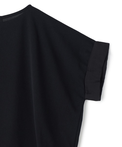 Nowadays(ナウアデイズ)の「ジョーゼットポンチTシャツ(Tシャツ/カットソー・レディース・ホワイト/ブラック/サックスブルー・FREE)」の7枚目の写真