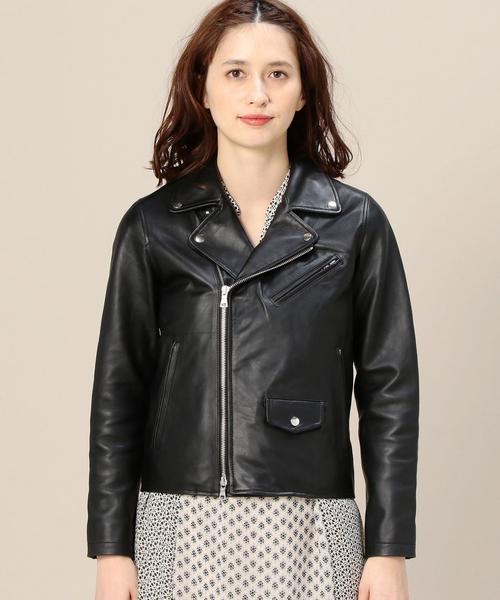 BEAUTY&YOUTH UNITED ARROWS（ビューティーアンドユースユナイテッドアローズ）の「BY シープレザーライダース ◆（ライダースジャケット・レディース・ブラック・SMALL/MEDIUM）」の3枚目の写真