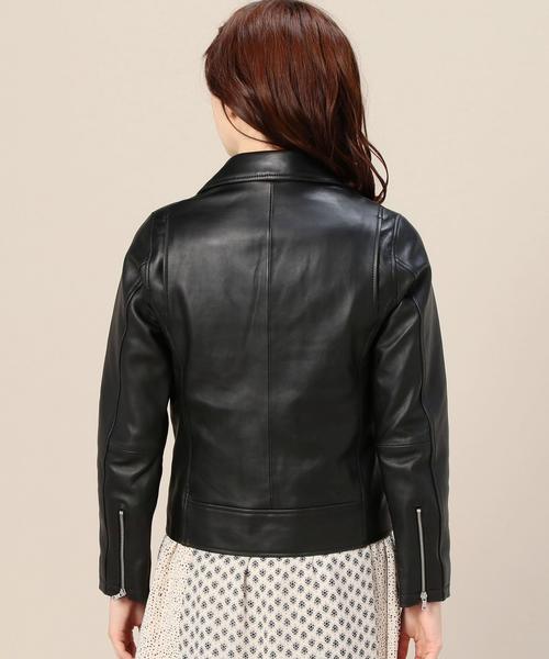 BEAUTY&YOUTH UNITED ARROWS（ビューティーアンドユースユナイテッドアローズ）の「BY シープレザーライダース ◆（ライダースジャケット・レディース・ブラック・SMALL/MEDIUM）」の5枚目の写真