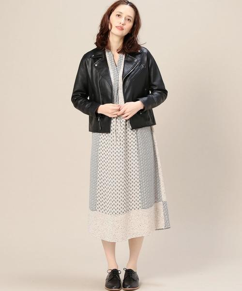 BEAUTY&YOUTH UNITED ARROWS（ビューティーアンドユースユナイテッドアローズ）の「BY シープレザーライダース ◆（ライダースジャケット・レディース・ブラック・SMALL/MEDIUM）」の6枚目の写真