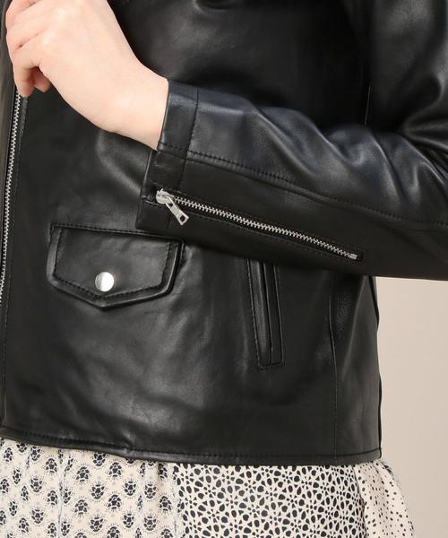 BEAUTY&YOUTH UNITED ARROWS（ビューティーアンドユースユナイテッドアローズ）の「BY シープレザーライダース ◆（ライダースジャケット・レディース・ブラック・SMALL/MEDIUM）」の8枚目の写真