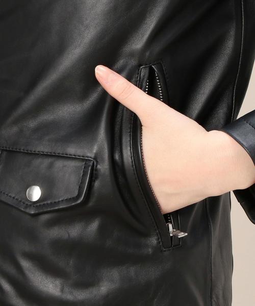 BEAUTY&YOUTH UNITED ARROWS（ビューティーアンドユースユナイテッドアローズ）の「BY シープレザーライダース ◆（ライダースジャケット・レディース・ブラック・SMALL/MEDIUM）」の9枚目の写真