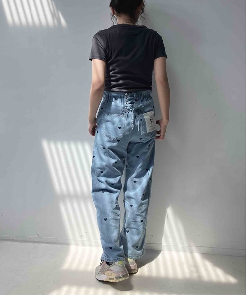 AS KNOW AS plus(アズノゥアズプラス)の「〇カレッジロゴプリント ヘンリーテレコリブ半袖Tシャツ(Tシャツ/カットソー・レディース・サックスブルー/イエロー/オフホワイト/スミクロ・FREE)」の22枚目の写真