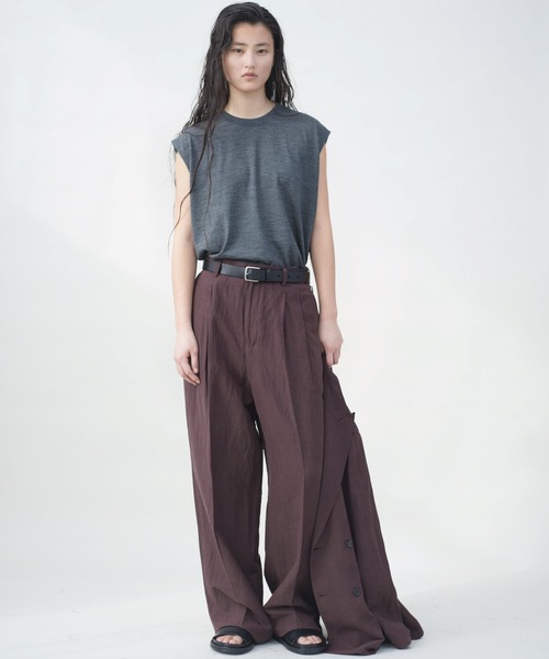 URBAN RESEARCH（アーバンリサーチ）の「new basic　SILK LINEN TROUSER（その他パンツ・メンズ・ブラウン/ブラック・X-LARGE/LARGE/MEDIUM）」の3枚目の写真